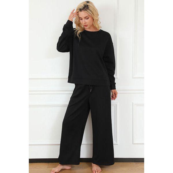 CozyChic Comfort Set Long Sleeve Top and Pants Set - becauseofadi