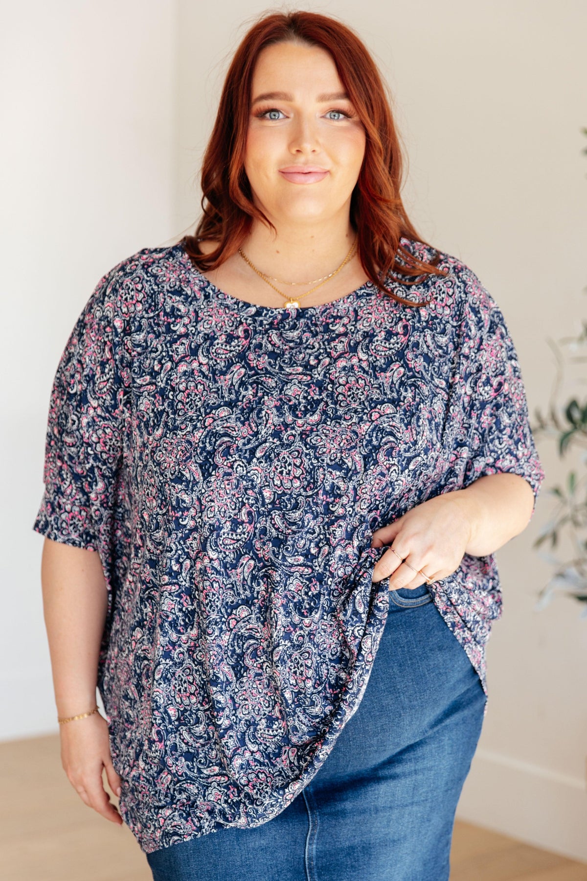 Essential Blouse in Navy Paisley - becauseofadi