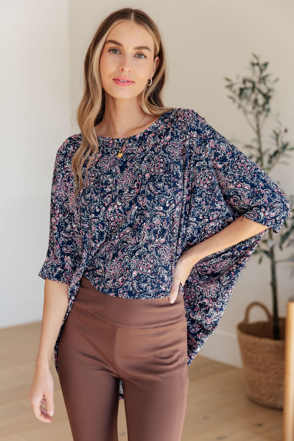 Essential Blouse in Navy Paisley - becauseofadi