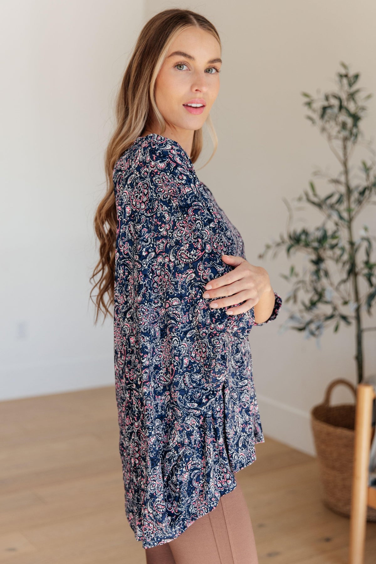 Essential Blouse in Navy Paisley - becauseofadi