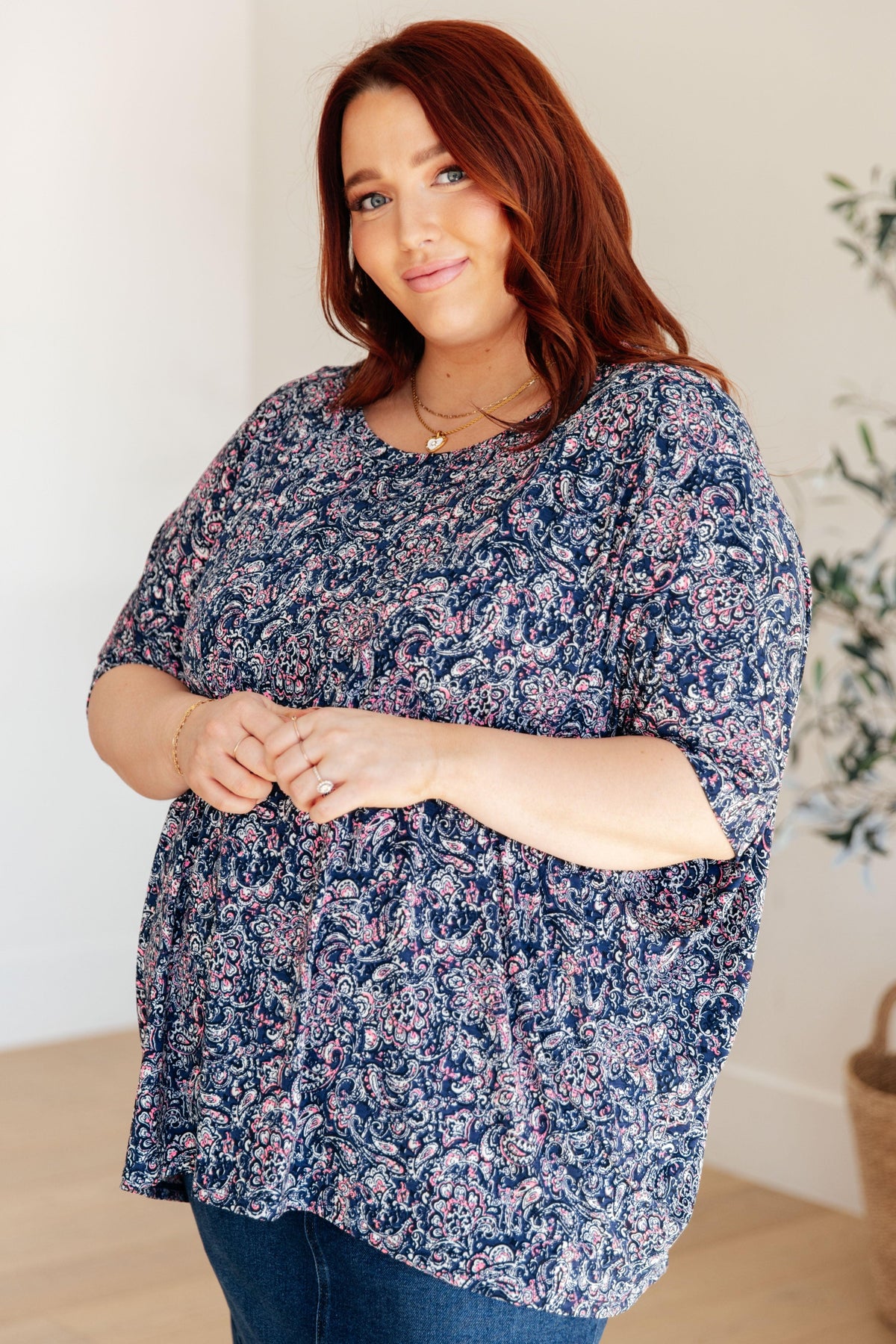 Essential Blouse in Navy Paisley - becauseofadi