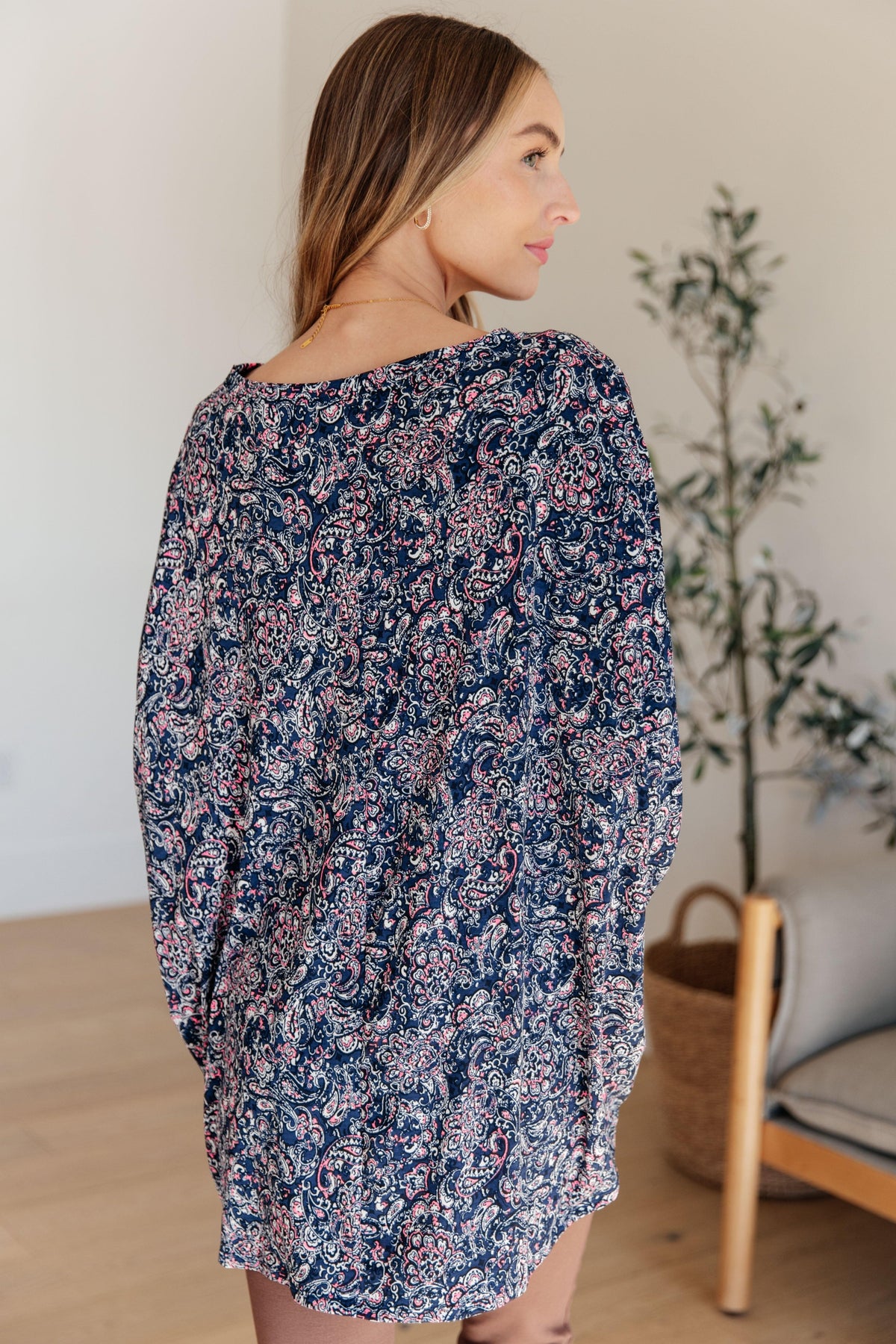 Essential Blouse in Navy Paisley - becauseofadi