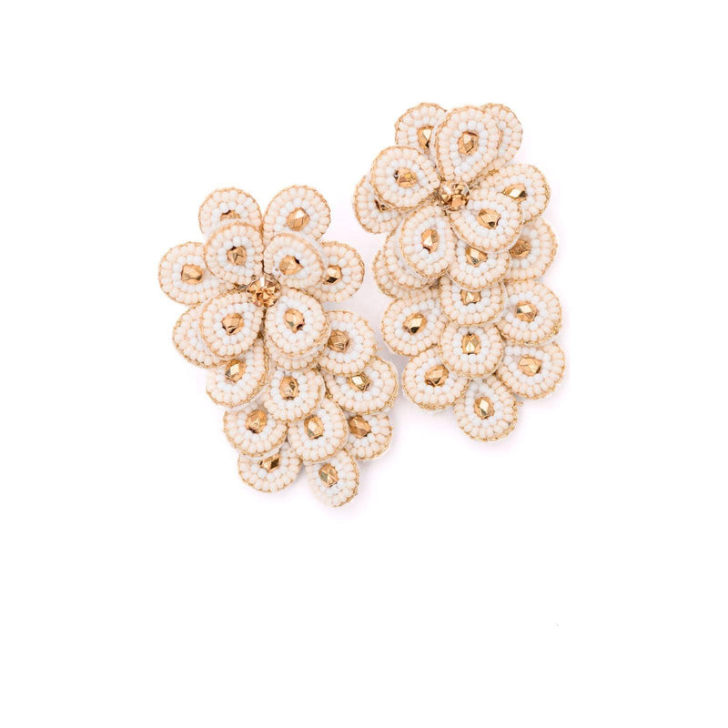 Falling Petals Earrings in Ivory - becauseofadi