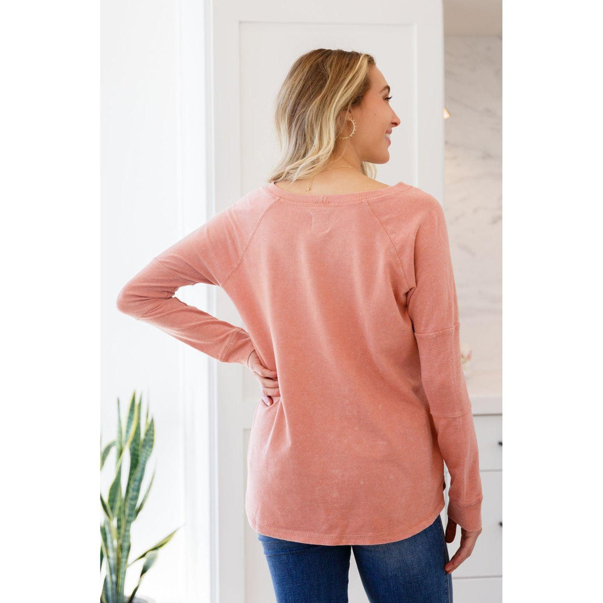 Fun Beginnings Raglan Top In Dusty Mauve - becauseofadi