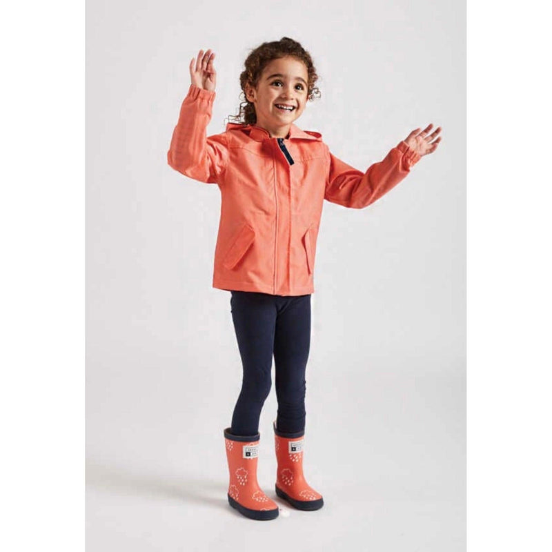 Grass & Air | Kids Coral Rain Jacket | Girls Waterproof Jacket - becauseofadi