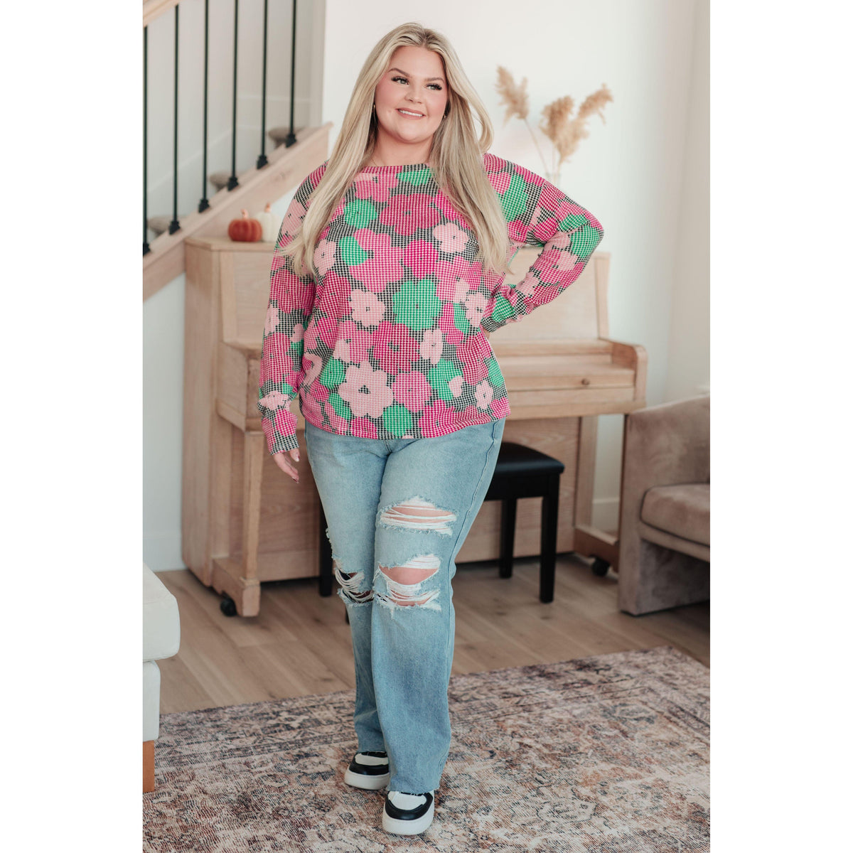 Group Chat Floral Top - becauseofadi