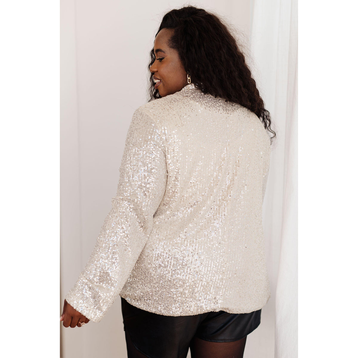 Haptics | Women's I Know You're Busy Sequin Blazer - becauseofadi