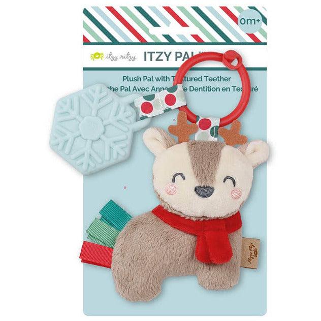 *New* Holiday Reindeer Itzy Pal™ Plush + Teether | Baby Teether - becauseofadi