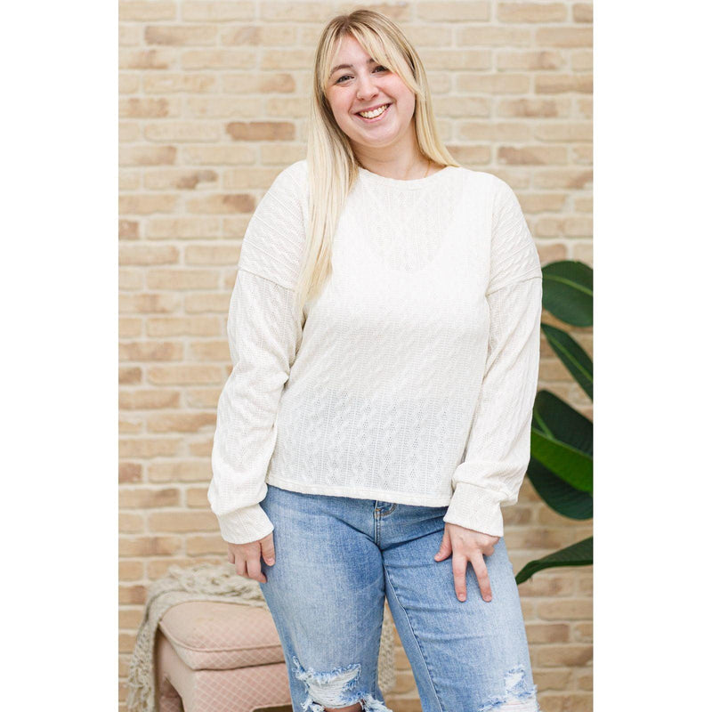 Keep Me Here Knit Sweater in Cream - becauseofadi