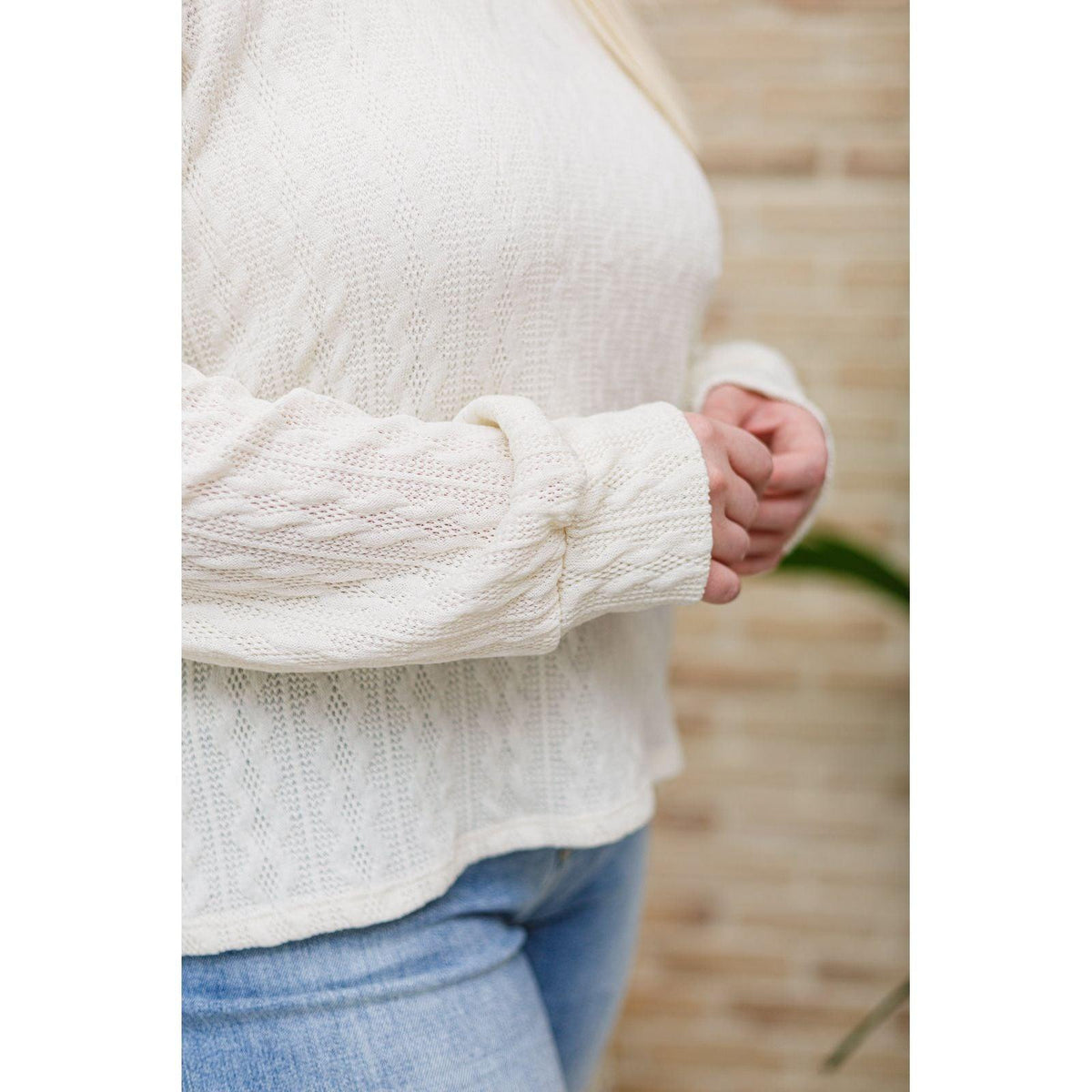 Keep Me Here Knit Sweater in Cream - becauseofadi