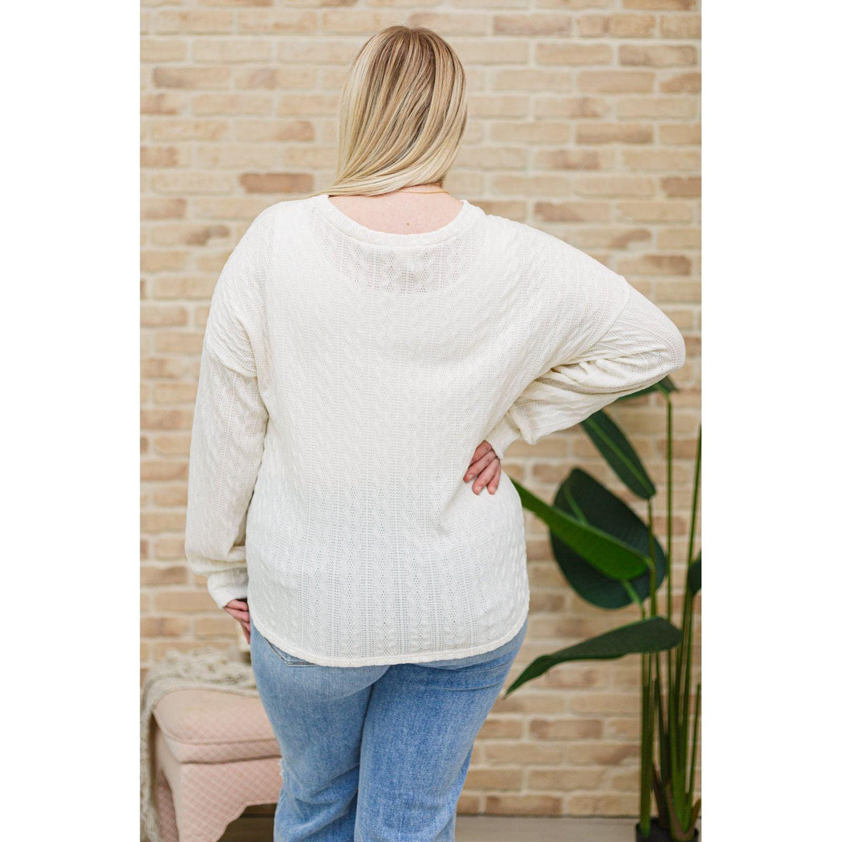 Keep Me Here Knit Sweater in Cream - becauseofadi