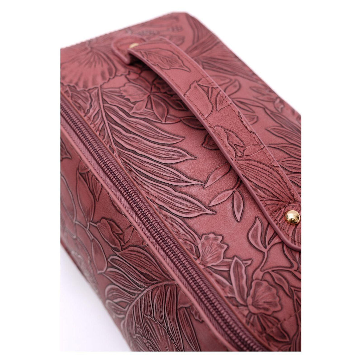 Life In Luxury Large Capacity Cosmetic Bag in Merlot - becauseofadi