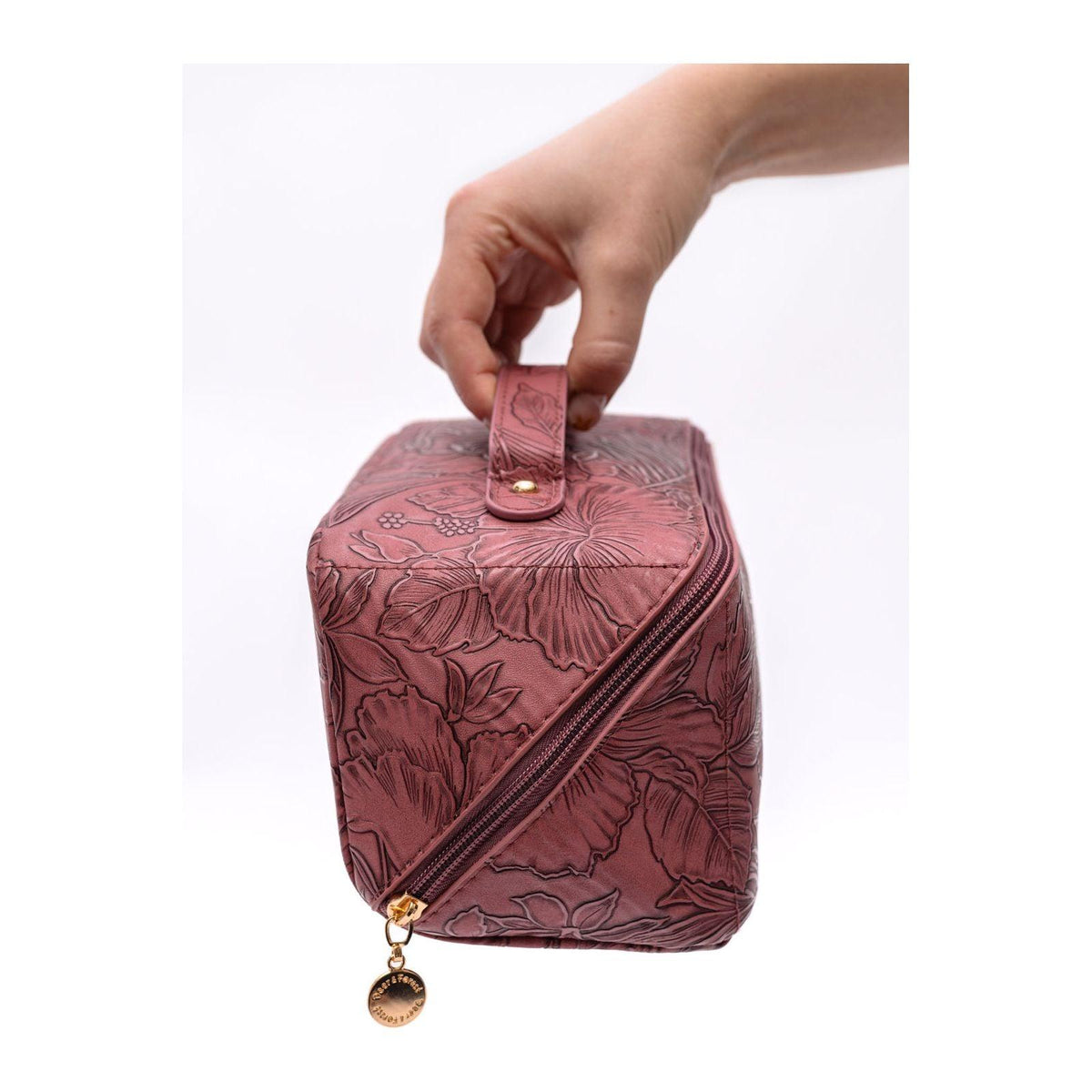 Life In Luxury Large Capacity Cosmetic Bag in Merlot - becauseofadi