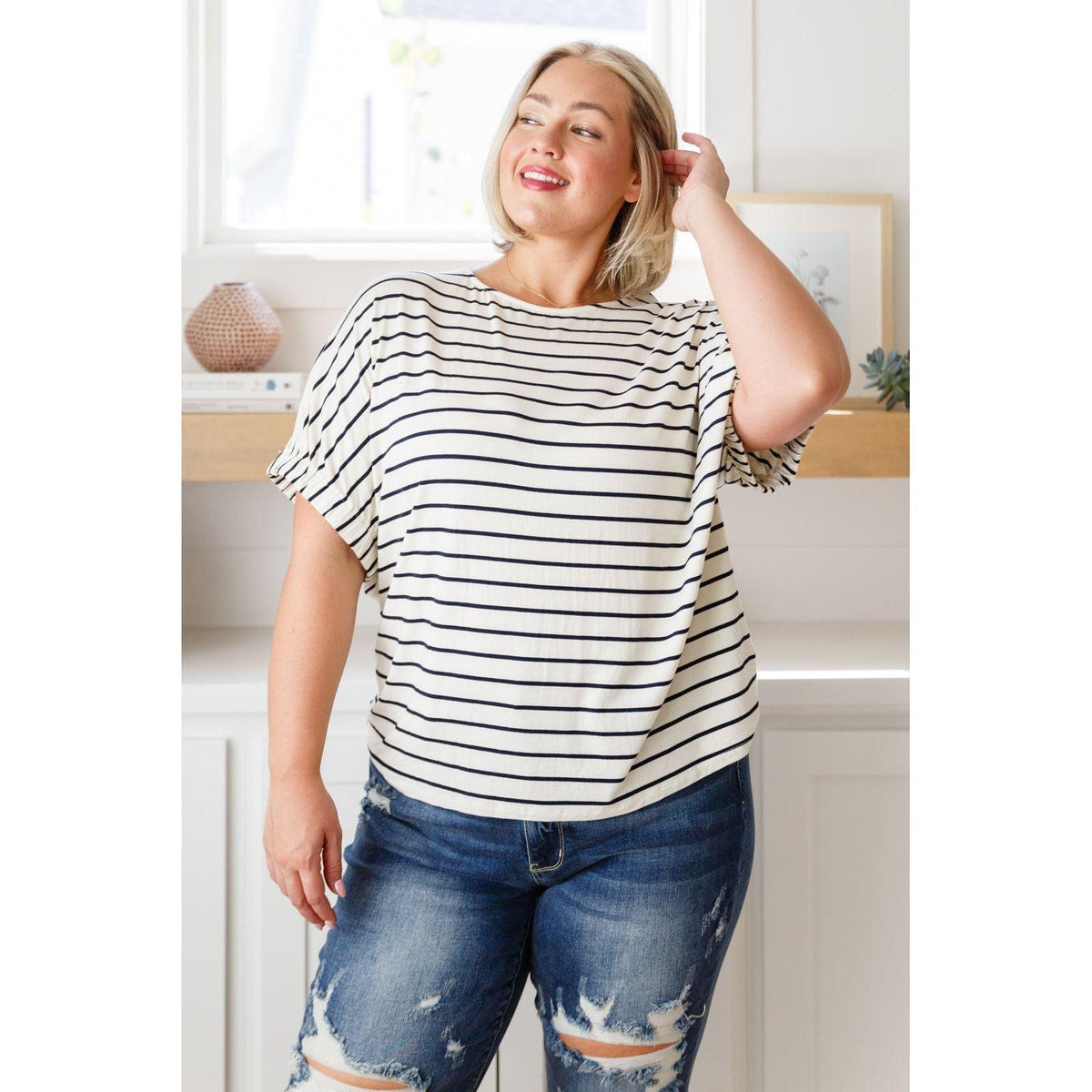 Much Ado About Nothing Striped Top - becauseofadi