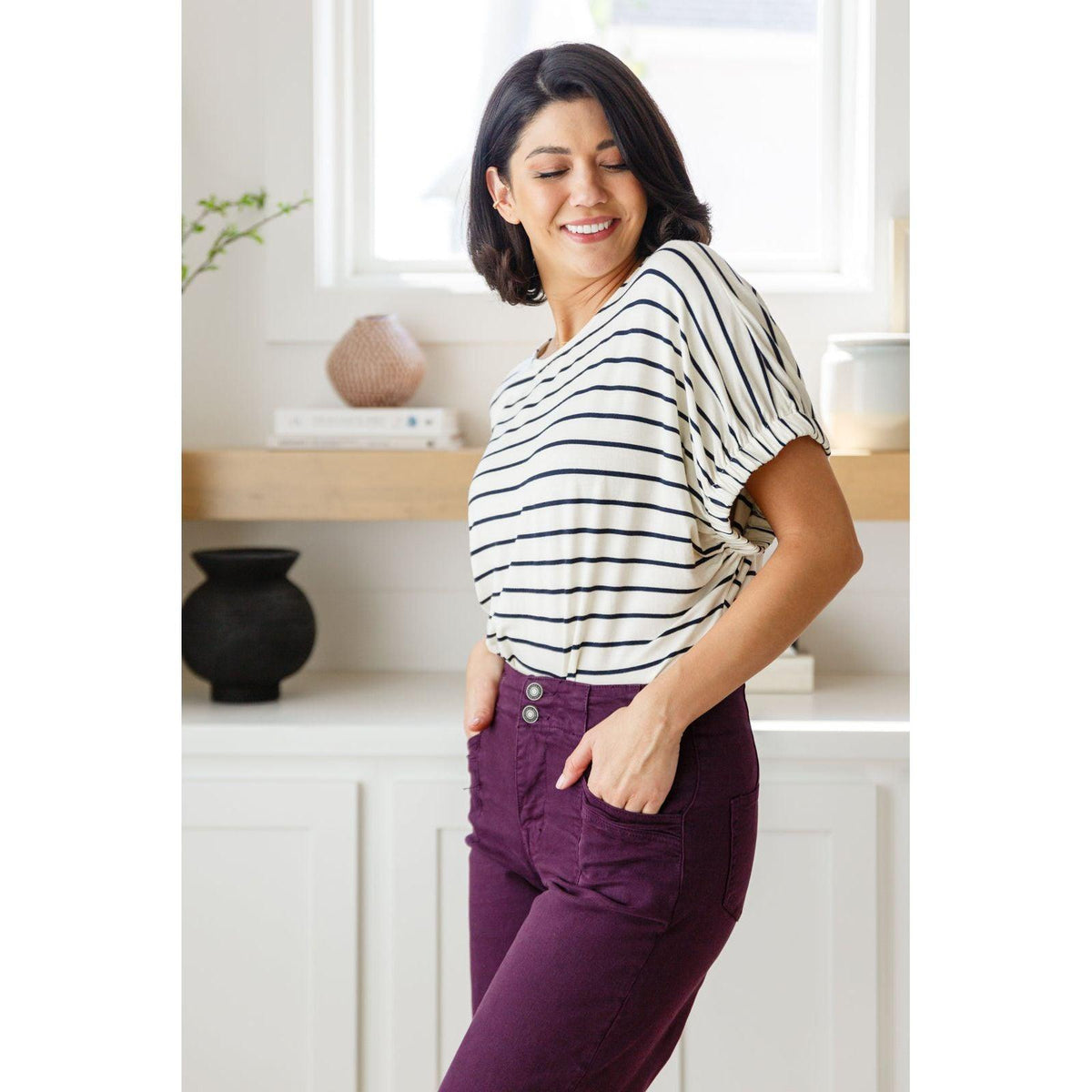 Much Ado About Nothing Striped Top - becauseofadi