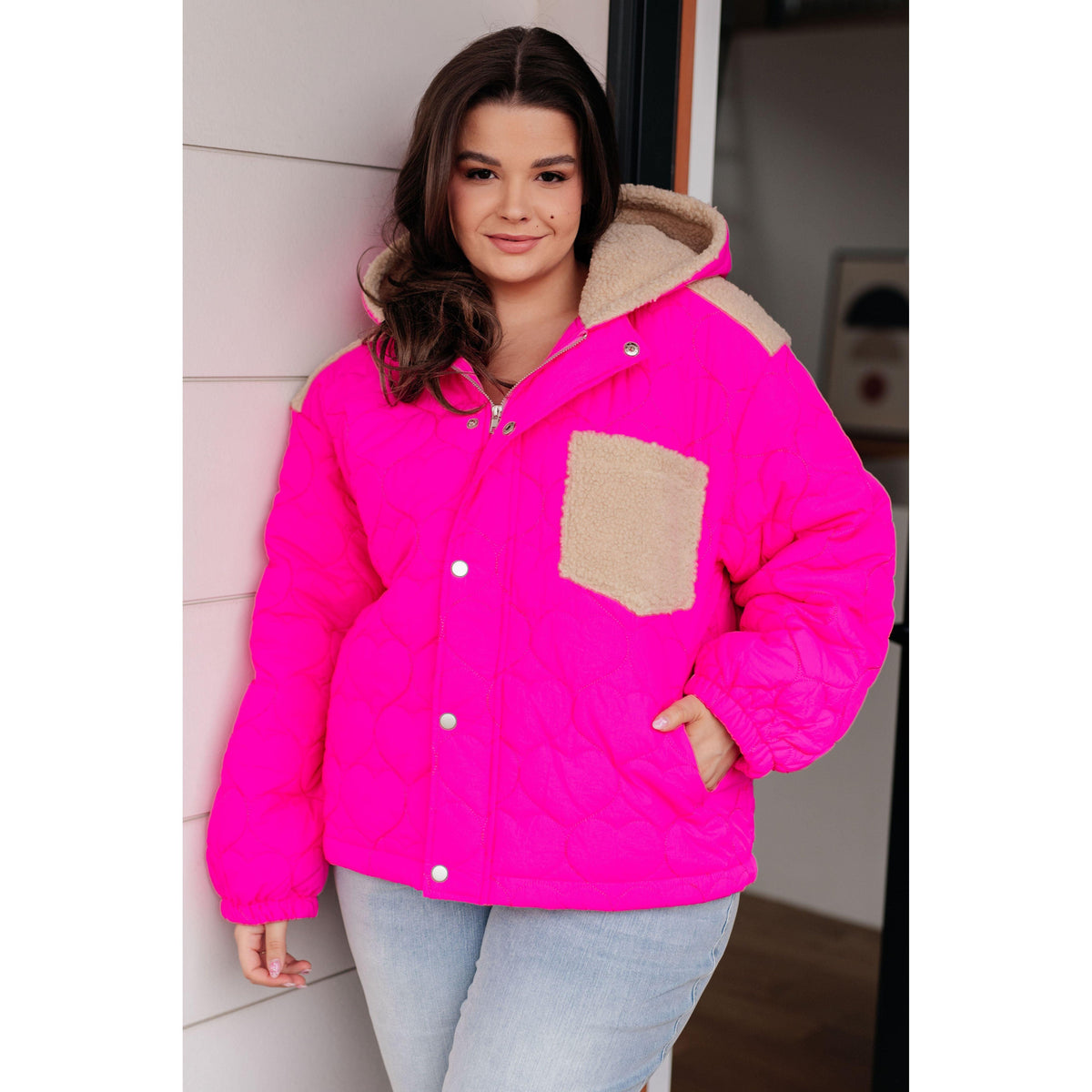 Not Sure How Puffer Jacket in Pink - becauseofadi