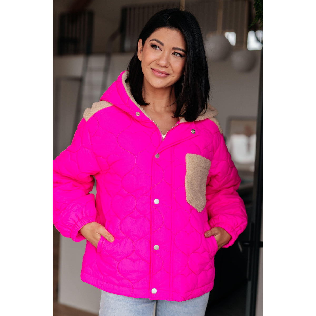 Not Sure How Puffer Jacket in Pink - becauseofadi