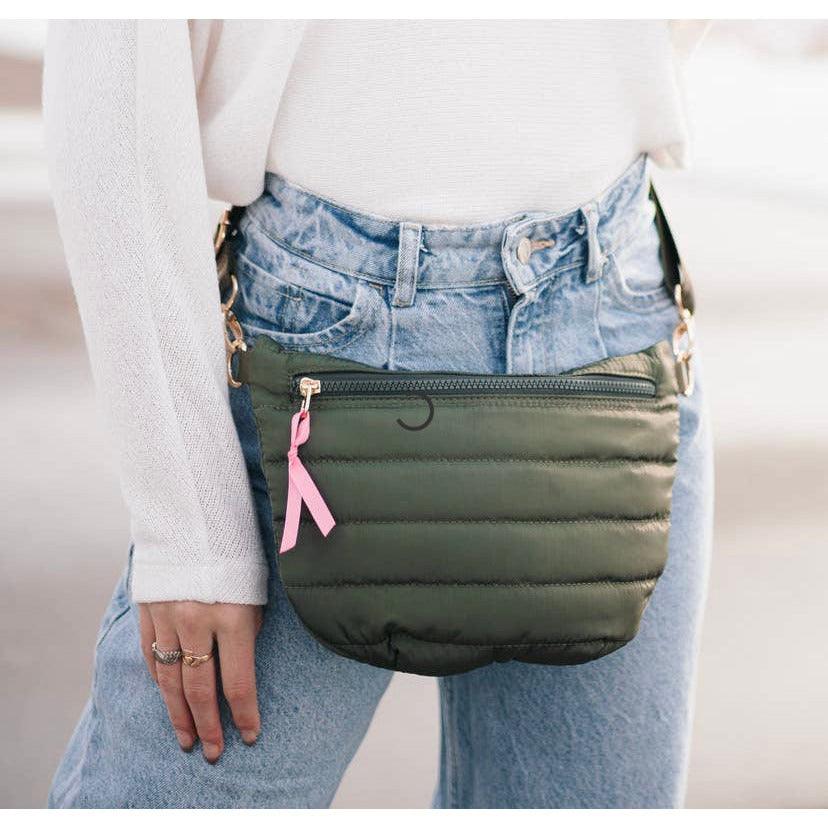 Pretty Simple | Jolie Puffer Belt Bag | Women's Polyester Belt Bag - becauseofadi