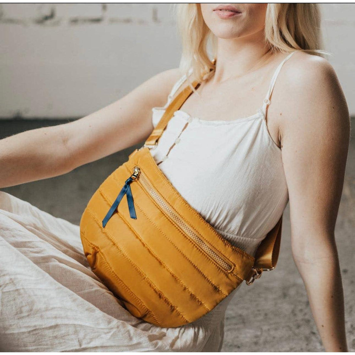 Pretty Simple | Jolie Puffer Belt Bag | Women's Polyester Belt Bag - becauseofadi