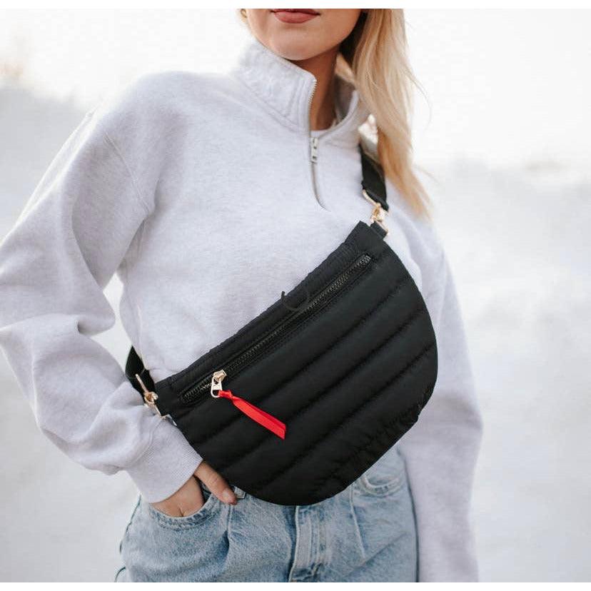 Pretty Simple | Jolie Puffer Belt Bag | Women's Polyester Belt Bag - becauseofadi