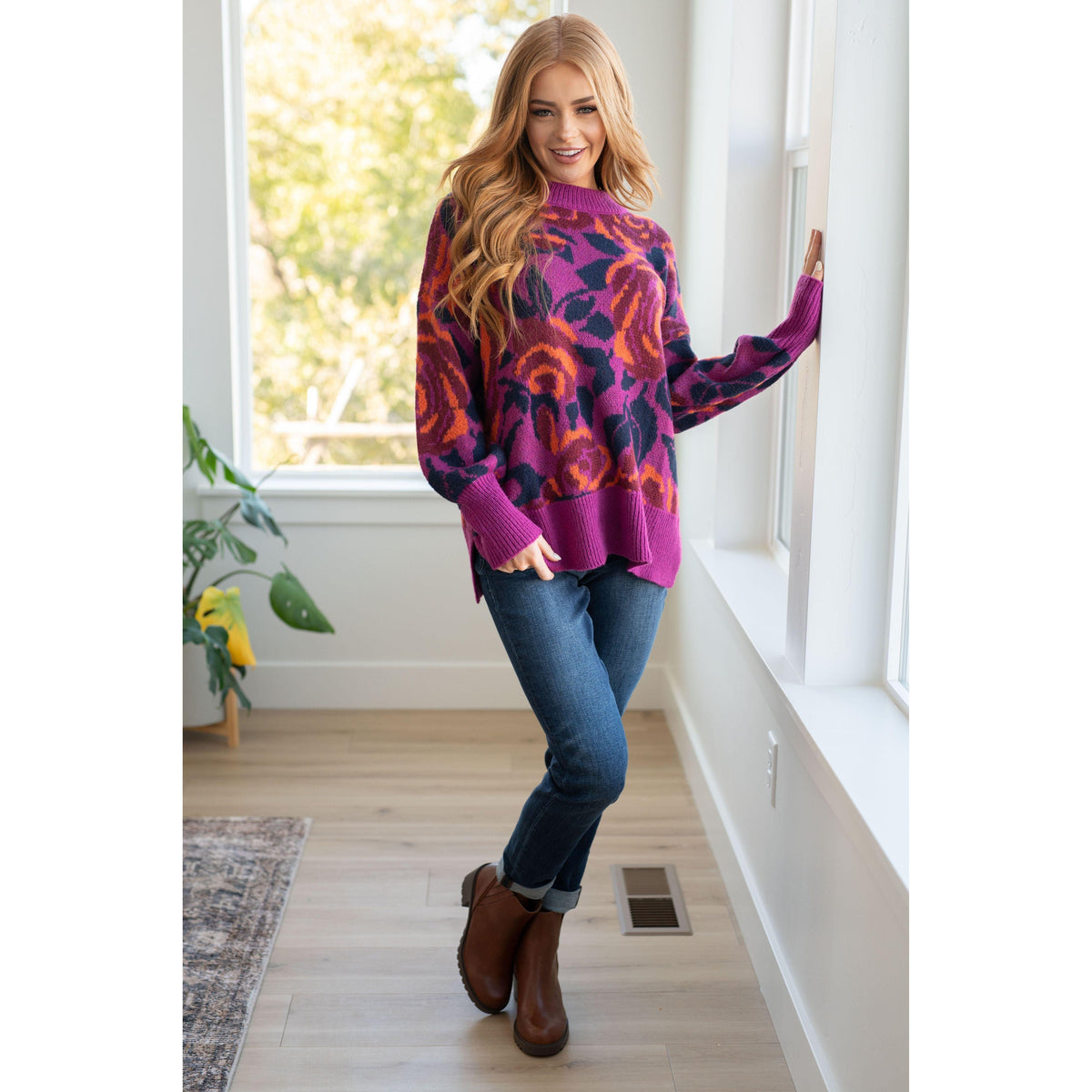 Rosie Posey Floral Sweater - becauseofadi