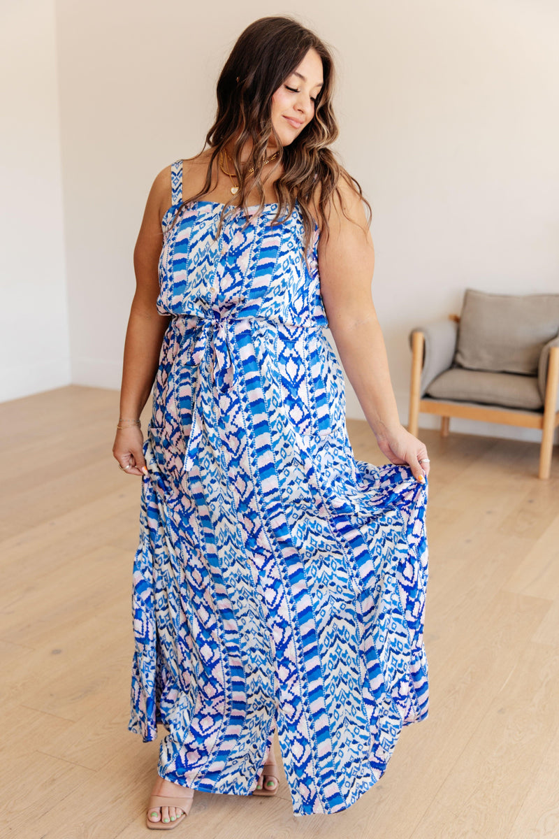 Seas The Day Maxi Dress in Blue - becauseofadi