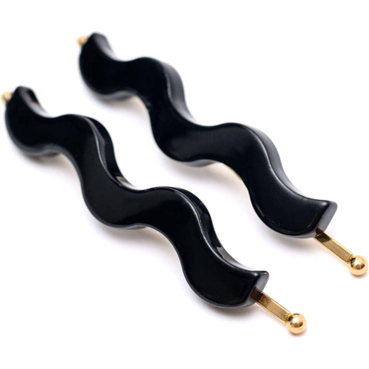 Sleek Waves Hair Clip in Black - becauseofadi