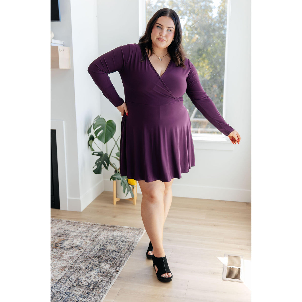 Solution to Everything Long Sleeve Skort Dress - becauseofadi