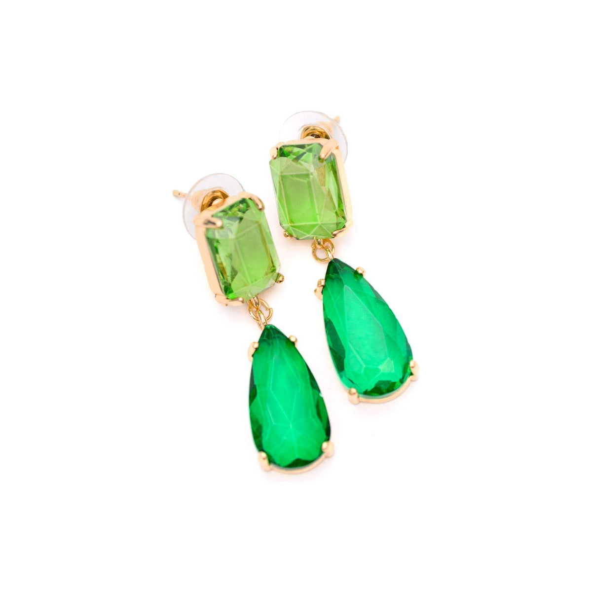 Sparkly Spirit Drop Crystal Earrings in Green - becauseofadi