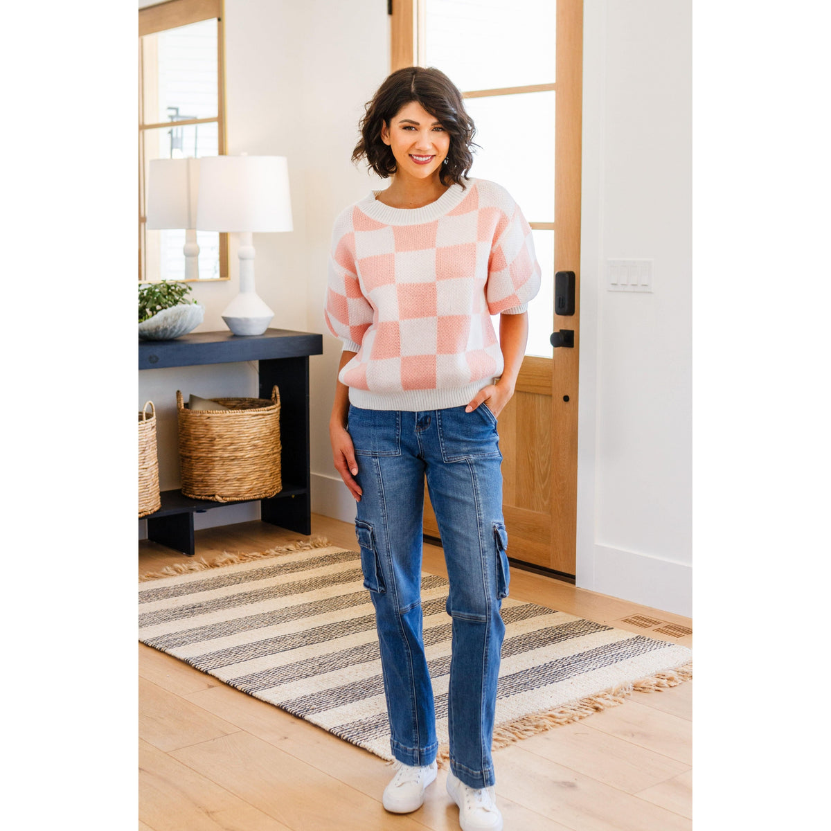 Start Me Up Checkered Sweater - becauseofadi