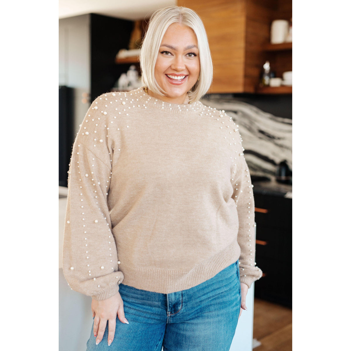 String Me Along Pearl Accent Sweater - becauseofadi