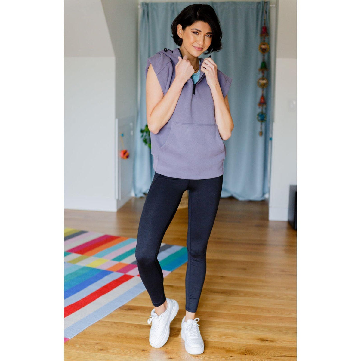 Up And Ready Cap Sleeve Workout Hoodie - becauseofadi