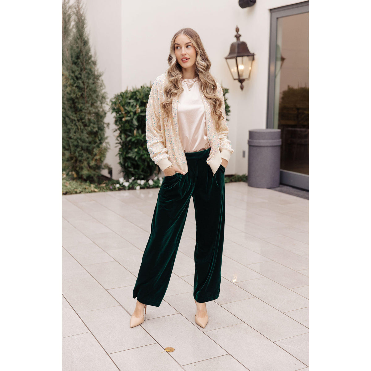 Velvet Elvis Wide Leg Velvet Pants - becauseofadi