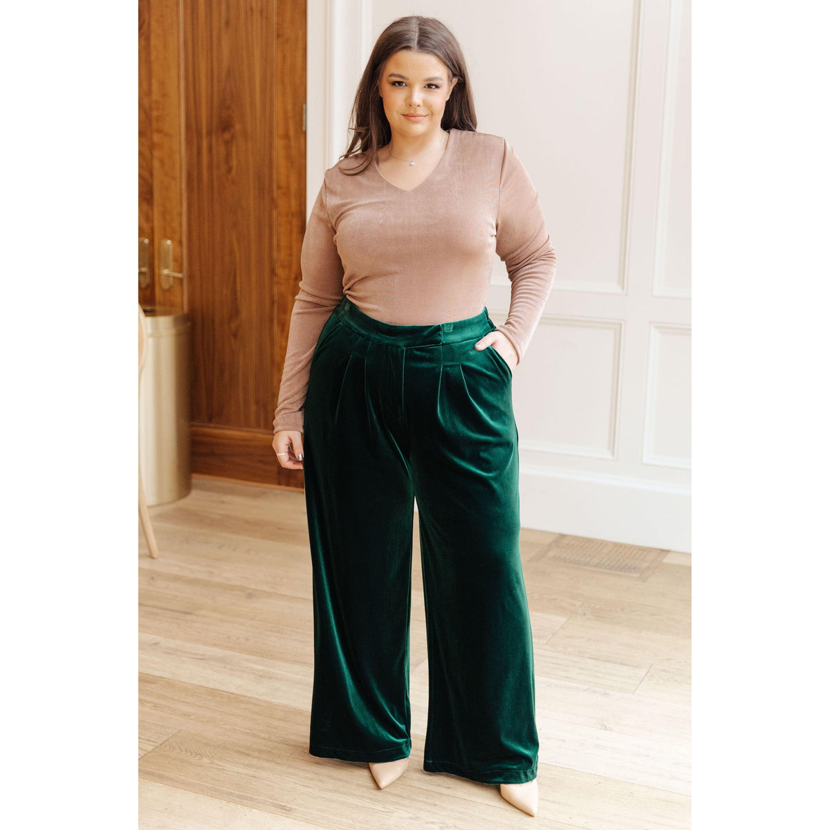 Velvet Elvis Wide Leg Velvet Pants - becauseofadi