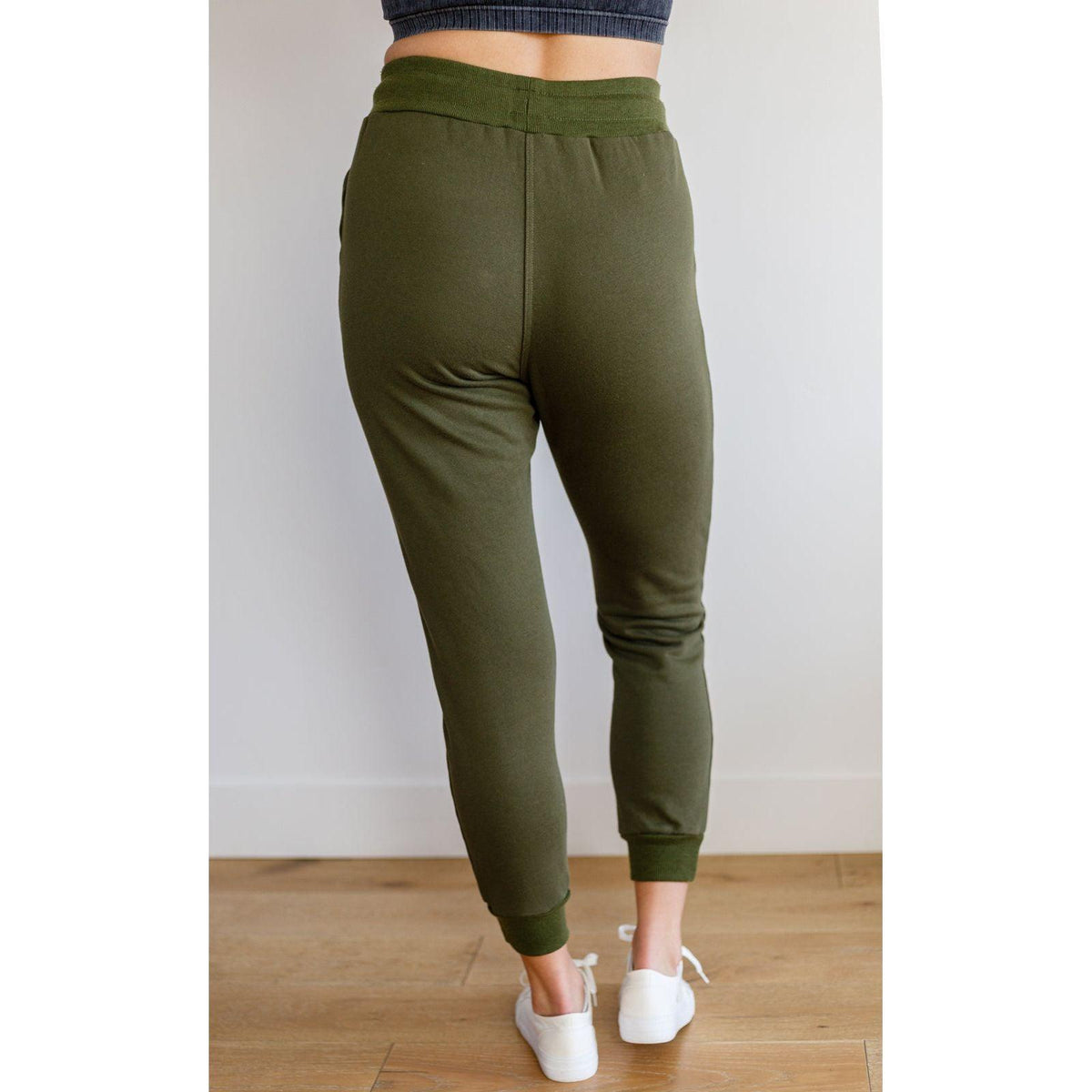 Kick Back Distressed Joggers in Olive - becauseofadi