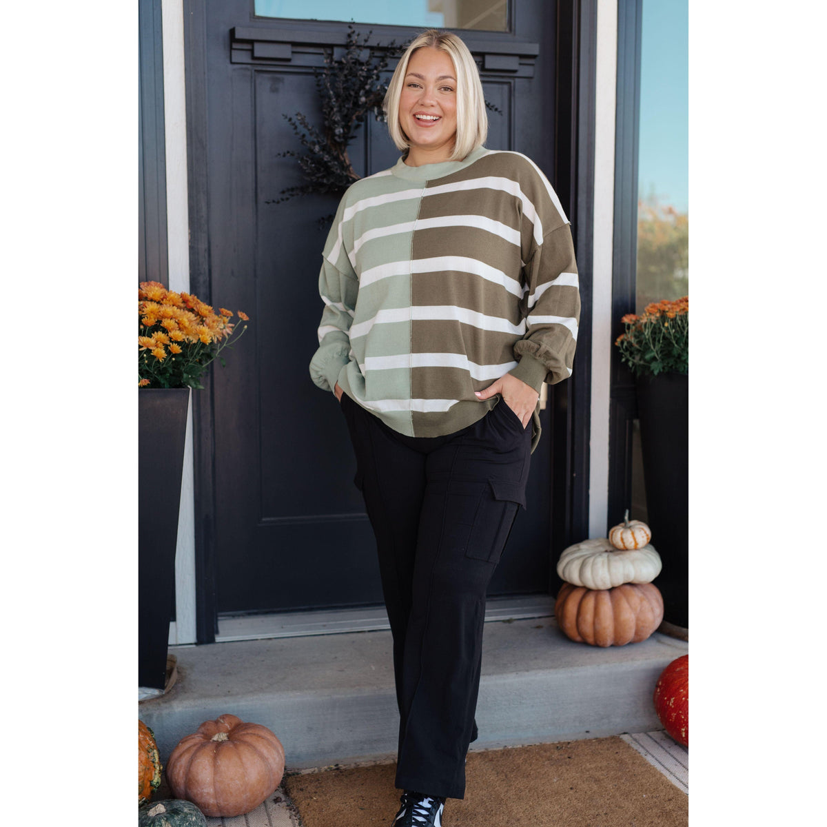 Women's Can't Decide Color Block Striped Sweater - becauseofadi