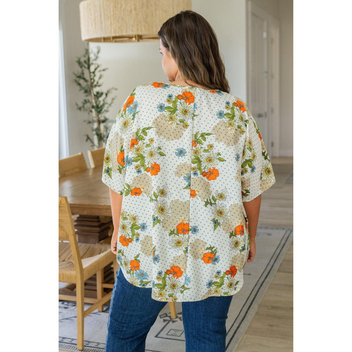 Good Morning Floral V-Neck Blouse - becauseofadi