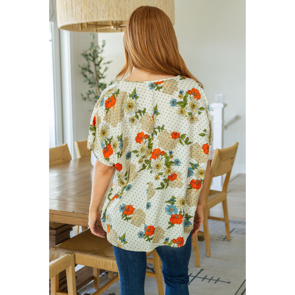 Good Morning Floral V-Neck Blouse - becauseofadi