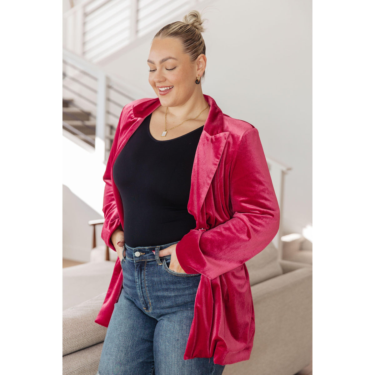 Women’s Verity Velvet Blazer - becauseofadi