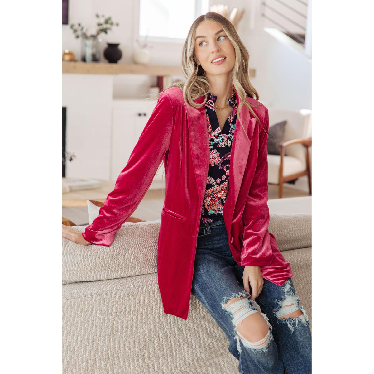 Women’s Verity Velvet Blazer - becauseofadi